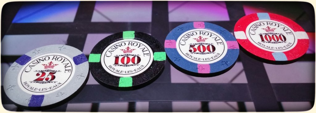 Classic Poker Chips - Casino Royale (Royale-les-Eaux) sample set