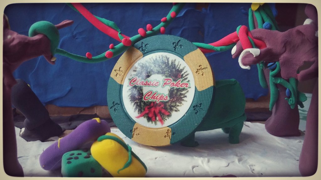 Classic Poker Chips - Christmas chip