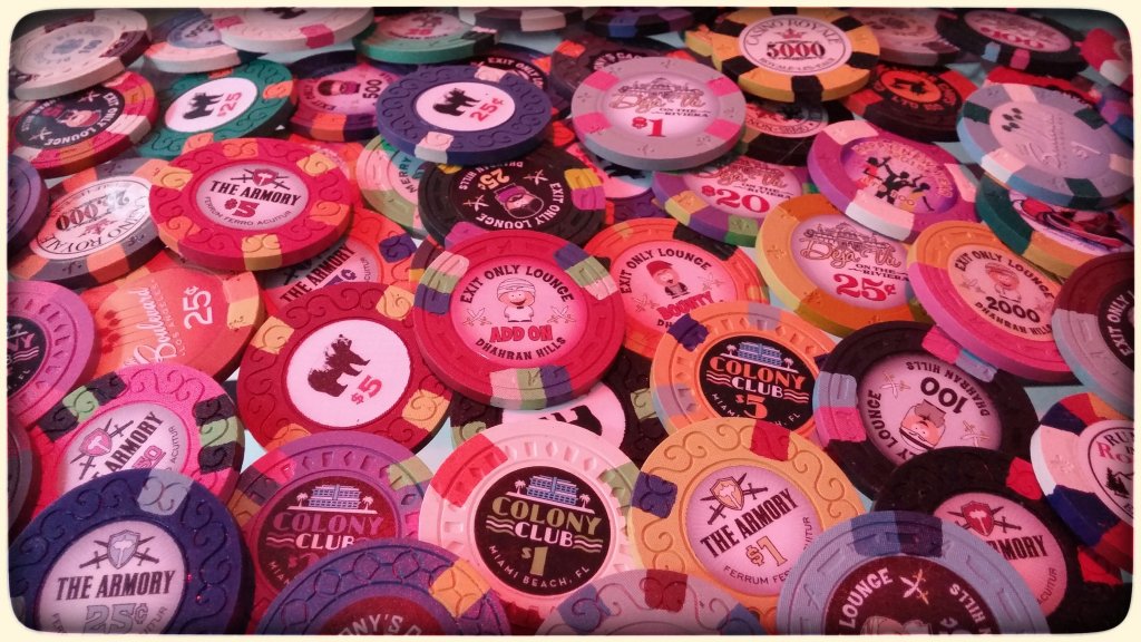 Classic Poker Chips - sample sets splashed