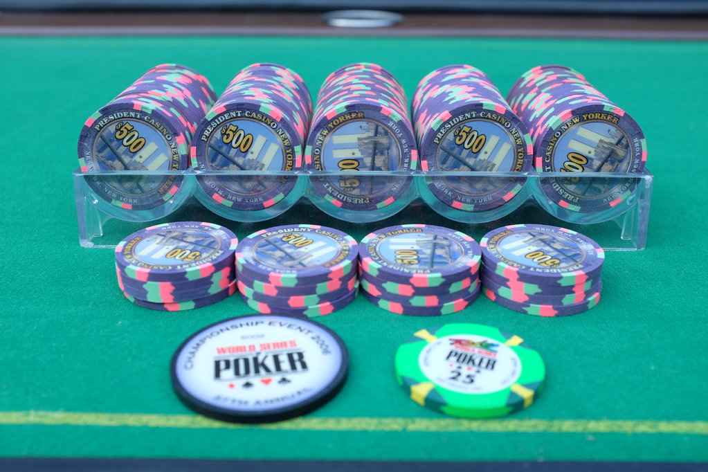Grape Primary PNY $500 chips - Inlay: Brooklyn Bridge & WTC (116pcs)