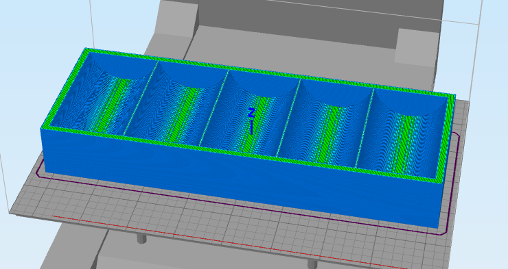 horizontal printing top view