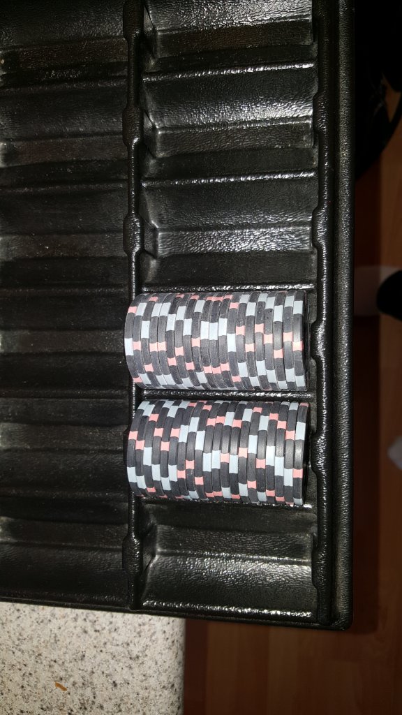 Majestic Post ultrasonic row (left) vs factory shipped row (right)