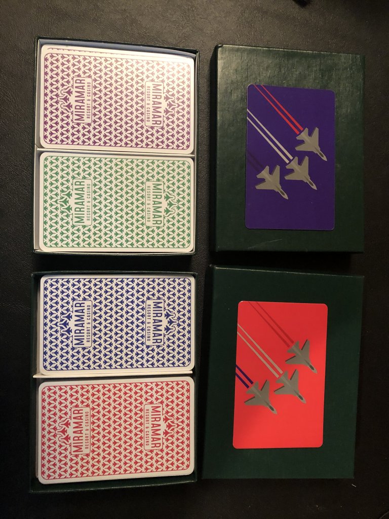 MIRAMAR  Custom Bridge Jumbo Cards and Cut Cards