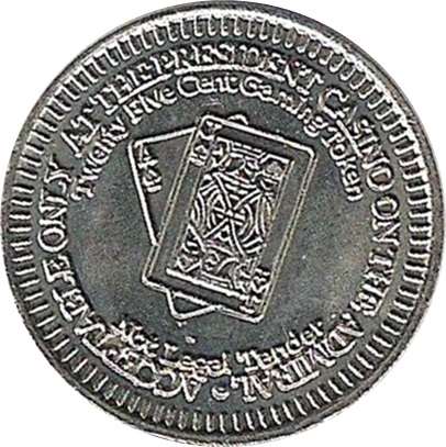 PCA $0.25 Token Black Jack