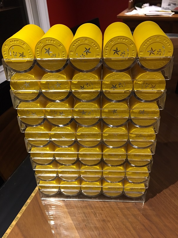 PCA Star Hot-stamped Quarters - 5 racks stacked