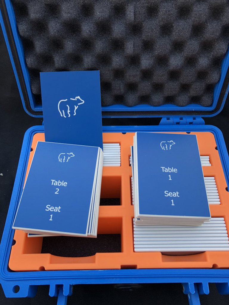 Seat Draw Card Case - showing the cards