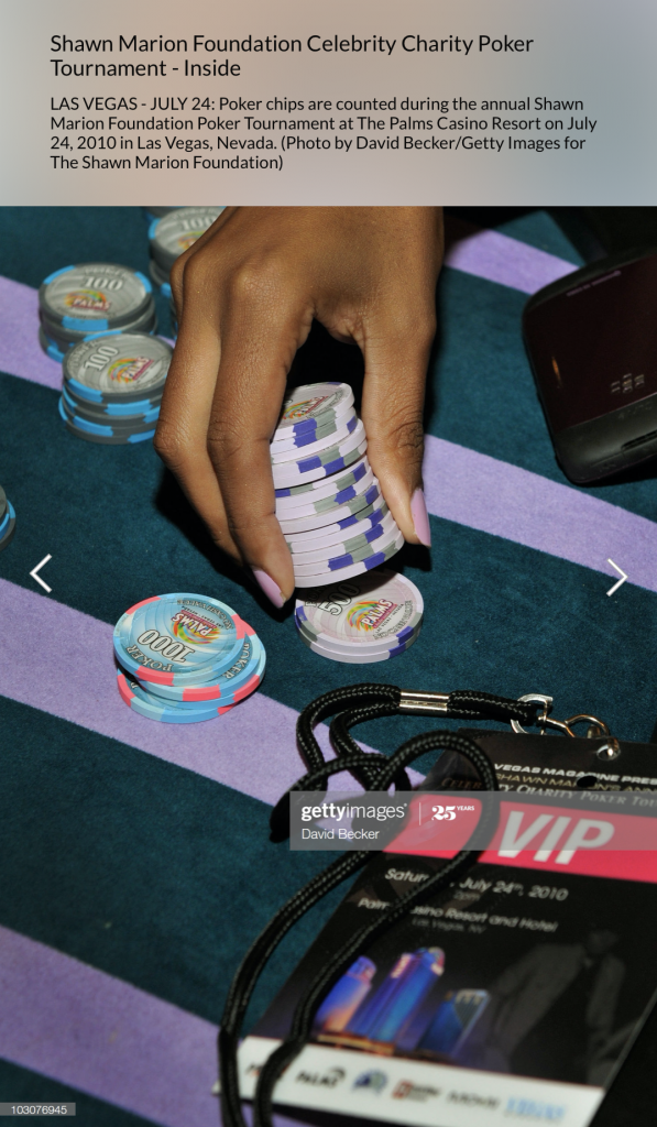Shawn Marion Foundation - Celebrity Poker Tournament (Palms Casino)