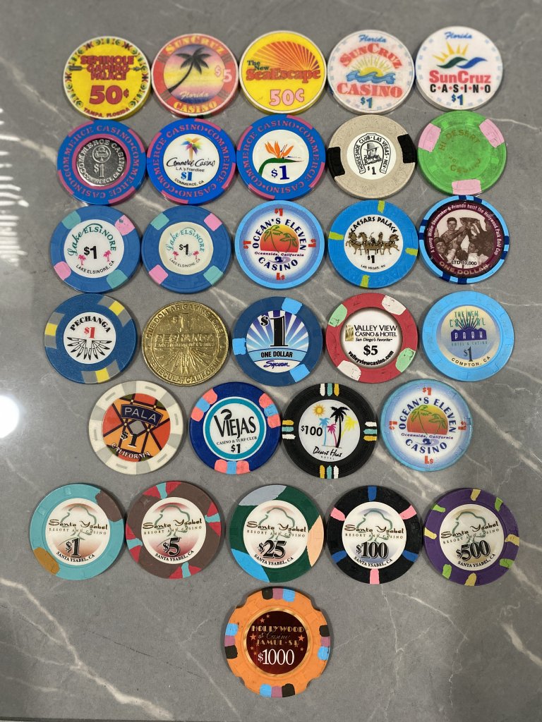 small collection of chips.