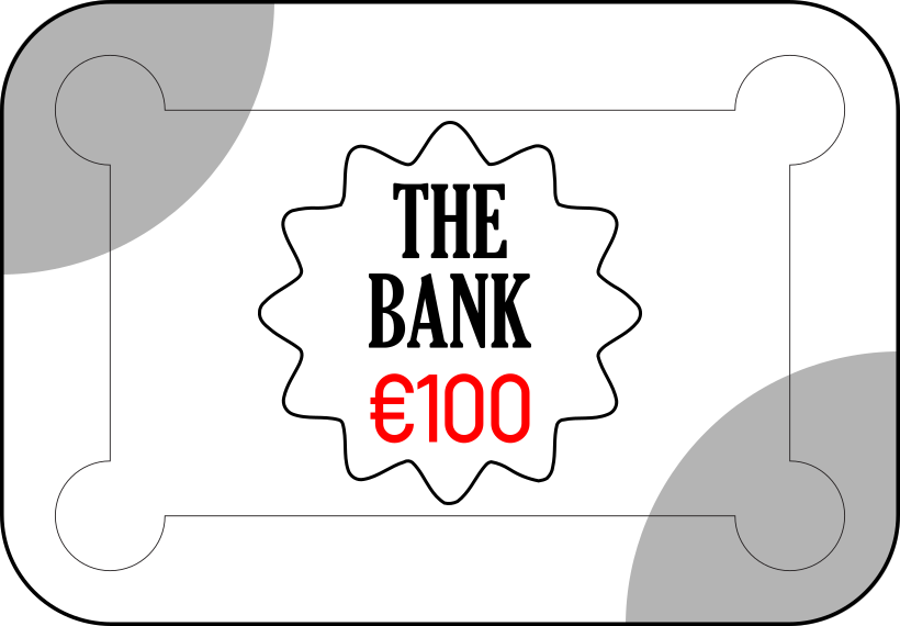 The Bank €100 Plaque Design