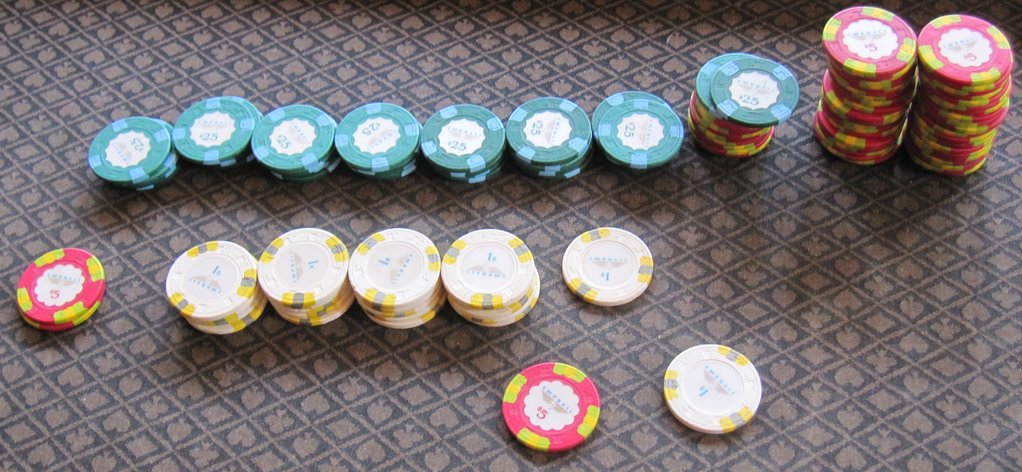 The big winner's stack!