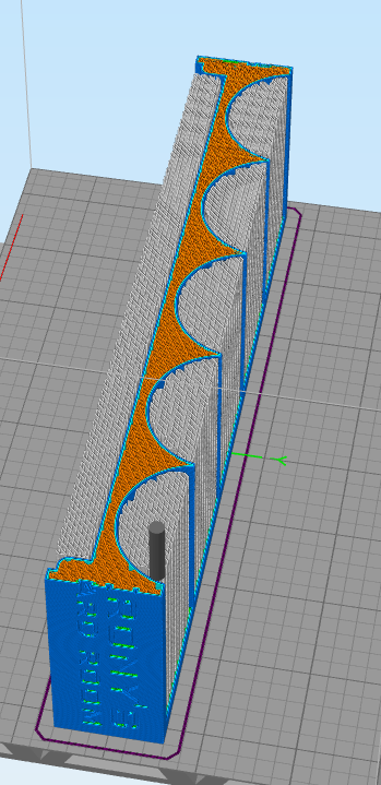 vertical printing chip tray cut-away