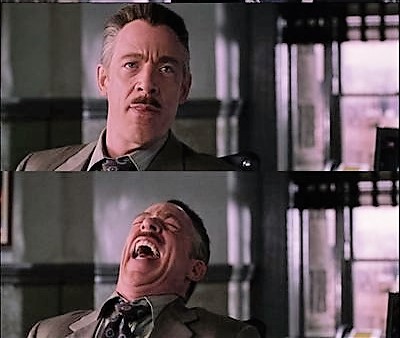 Image result for spiderman laugh