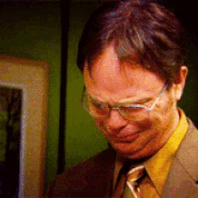 Dwight Shrute Happy Cry GIF - Dwight Shrute Happy Cry Happy Tears GIFs